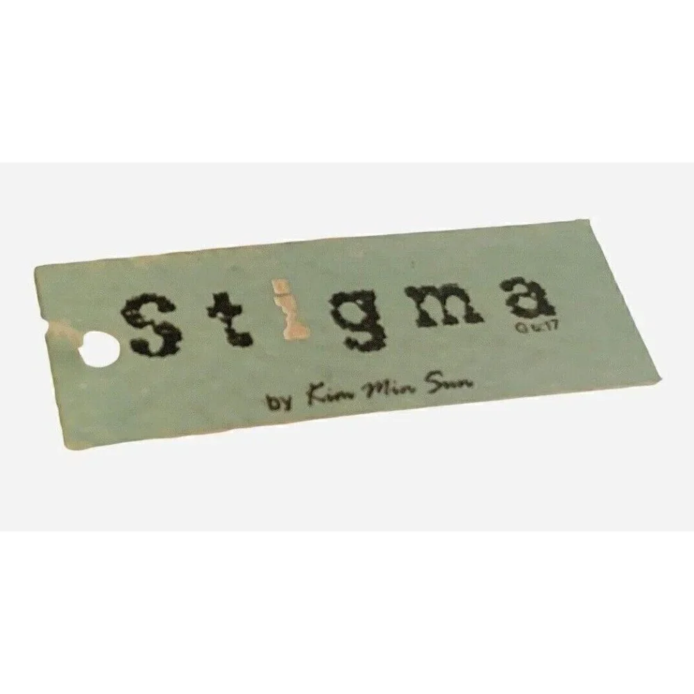 Stigma By Kim Min Sun Womens Necklace Silver With Black Plastic Rope